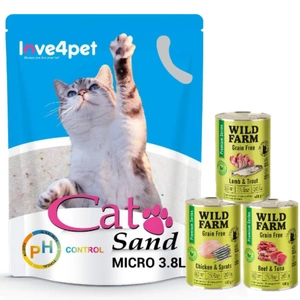 Litieră siliconică pentru pisici Cat Sand Micro - PH Control 3.8l