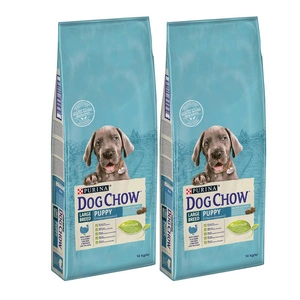 Purina Dog Chow Large Breed Puppy cu curcan 2x14kg