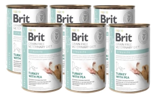 BRIT GF diete veterinare pentru câini Struvite 6x400g hrană umedă pentru câini