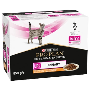 PRO PLAN Veterinary Diets UR St/Ox Hrană pentru pisici cu probleme urinare, cu pui 10x85g