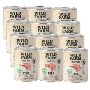 WILD FARM Pate Pork 12x800g hrană pentru câini fără gluten