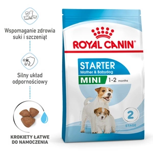 ROYAL CANIN Mini Starter Mother &amp; Babydog 8 kg hrană uscată pentru cățele gestante și care alăptează și pentru cățeluși, cu vârsta între 4 și 8 săptămâni, rase mici
