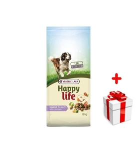 Versele-Laga Happy Life Light Senior Pui Senior 15 kg  + o surpriză pentru câinele tău GRATUIT!