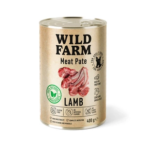 Wild Farm Pate Lamb 400g hrană pentru câini fără gluten