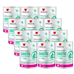 Disugual Hrană umedă pentru câini Veterinary DIABETIC Porc (adult) 12x400g