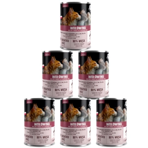PetRepublic bucăți în sos cu carne de vită 6x400g pentru pisici