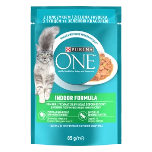 Purina One Cat Indoor cu ton și fasole verde 85 g
