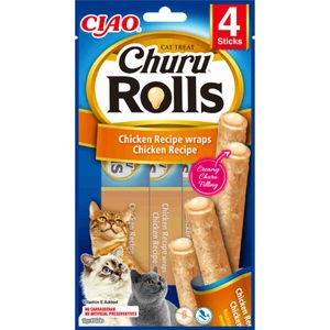 INABA Churu Rolls pentru pisici - Pui 4x10g