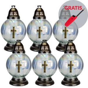 Lumânare LUKS Piatră Funerară D51K 32cm 6 buc + brichetă GRATUITĂ!!!