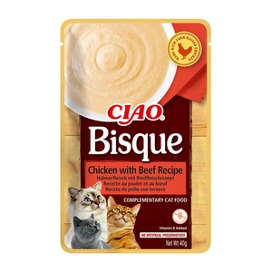 INABA Cat Ciao Bisque - hrană complementară pentru pisici cu aromă de pui și vită 40g