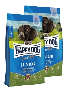HAPPY DOG Sensible Junior, hrană uscată, miel/orez, 2x10 kg