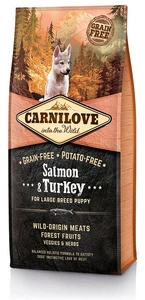 Carnilove Salmon & Turkey for Large Breed Puppy 12kg