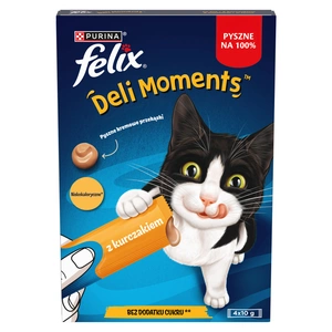 Felix Deli Moments Gustări cremoase pentru pisici cu pui 4x10g