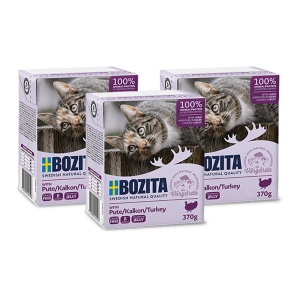 BOZITA Cat Bucăți de curcan în jeleu 3x370g