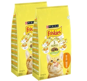PURINA Friskies Hrană pentru pisici cu pui și legume 2x10kg