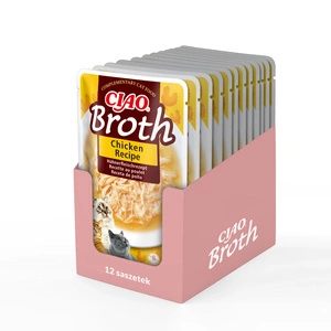 INABA Ciao Broth supliment alimentar pentru pisici cu aromă de pui în bulion 40g 9+3 GRATUIT!