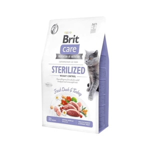 Brit Care Cat Fără cereale Sterilizat Controlul greutății cu rață și curcan 7 kg