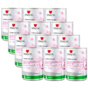Disugual Hrană umedă pentru câini Veterinară HIPOALERGENICĂ Iepure (adult) 12x400 g