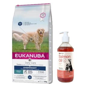 Eukanuba Daily Care Overweight Adult Dog 12kg+LAB V Ulei de somon pentru câini și pisici 500ml