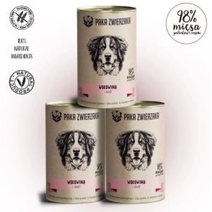 Paka Zwierzaka Carne de vită și hering (3x400g)