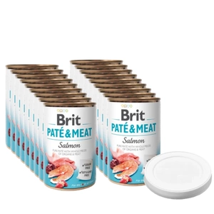 Brit Pate & Carne cu somon 18x400g+Can Lid 400g - 7.6cm