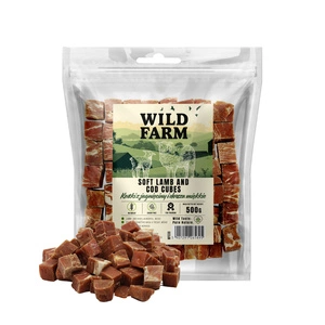 WILD FARM miel și cod cuburi moale 500g tratează câinii