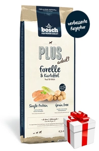 BOSCH Plus Adult Păstrăv și cartofi 12.5kg+ Surpriză pentru câinele dvs. GRATUIT