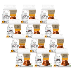 GOURMET Revelations Bucăți delicate în jeleu cu pui 12x(2x57g)