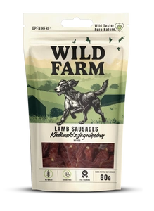 WILD FARM cârnați de miel 80g tratează câinii