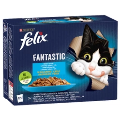 Felix Fantastic Fish arome de pește în jeleu 12x85g