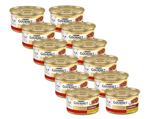 Purina Gourmet Gold cu carne de vită și pui în sos de roșii 12x85g