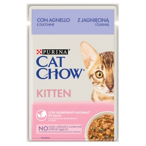 Purina Cat Chow Pisicuță Hrană Cu miel și dovlecei în sos 85g