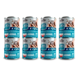 Bucăți de frendi într-un sos delicat cu pește, 8 x 800 g, pentru pisici