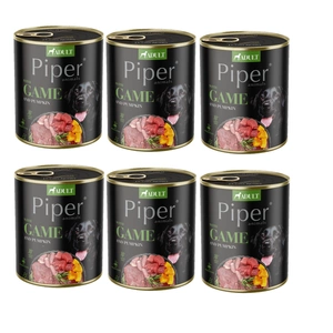 DOLINA NOTECI Piper pentru câini cu carne de vânat și dovleac 6x800g