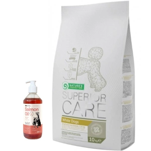 Nature’s Protection Superior Care White Dogs Adult Small Breeds With Lamb 10kg+LAB V Ulei de somon pentru câini și pisici 500ml