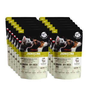 PetRepublic bucăți mărunțite fin într-un sos delicat – miel 12x100g pentru câini