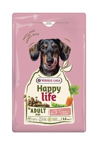 VERSELE-LAGA Happy Life Adult Mini Lamb 2.5kg - Hrană pentru adulți, câini mici cu miel