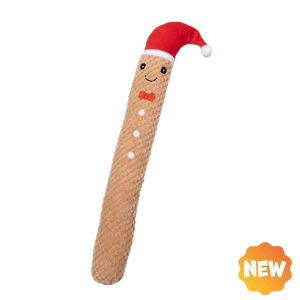 UNIQ PETS JUCĂRIE DE PLUȘ PENTRU CÂINI RUSTLY biscuit cu ghimbir lung și foșnitor 43 cm