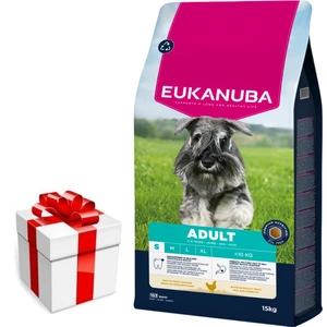 EUKANUBA Hrană hrană pentru câini adulți, rasă mică, cu pui, 15 kg + SURPRIZĂ PENTRU CÂINI