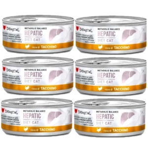 Disugual Hrană umedă pentru pisici Veterinary HEPATIC Curcan (adult) 6x85g