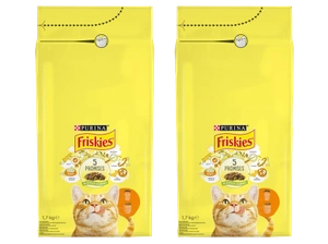 PURINA Friskies Hrană pentru pisici cu pui și legume 2x 1.7kg
