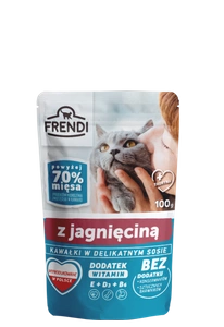 Frendi bucăți în sos delicat cu miel pentru pisici 12x100g