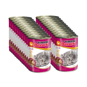 Super Benek KOT bucăți fără cereale cu rață în sos 24x415 g