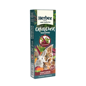 HERBEE cruncher pentru rozătoare și iepuri 115 g legume cu amarant