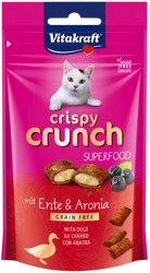 Vitakraft Crispy Crunch cu rață și coacăze pentru pisici 60g