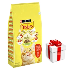 PURINA Friskies Hrană pentru pisici cu carne de vită și pui amestec cu legume 10kg+Cat Surprise