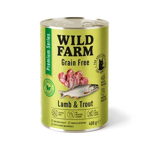 WILD FARM Premium Grain Free Lamb and Trout 400g - hrană fără cereale pentru pisici