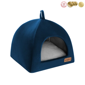 RECOBED Cabina pentru caini Velur bleumarin S 40x40cm