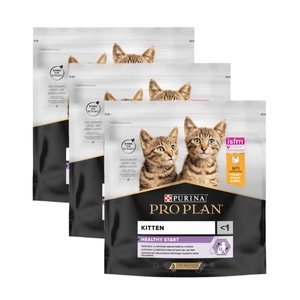 PRO PLAN Kitten Healthy Start Hrană pentru pisoi bogată în pui 3x400g