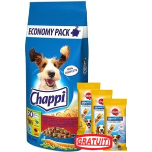 Hrană uscată pentru câini Chappi cu carne de vită, pasăre și legume 13.5kg+3xDentaStix GRATUIT!